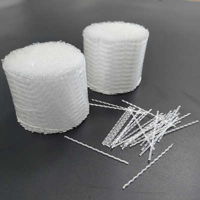 Forma d'onda di macrofibra di PP al posto di maglie metalliche saldate e fibre di acciaio nelle strutture in cemento per ponti e tetti di galleria