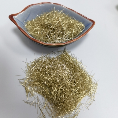 fibra d'acciaio rivestita d'ottone del diametro di 0.2mm 0.22mm micro per UHPC e calcestruzzo