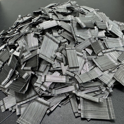 Fibra di calcestruzzo in PP con gancio di fine legato per una migliore resistenza agli urti e alla stanchezza per l'ingegneria portuale e navale
