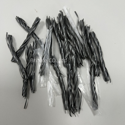 Utilizzare pavimenti industriali in polipropilene grigio Macro fibra PP Twist fibra per il rinforzo del calcestruzzo nella costruzione